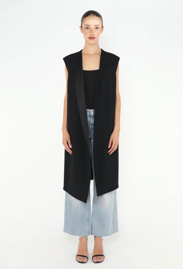 Céline Tailored Long Smoking Vest - 1
