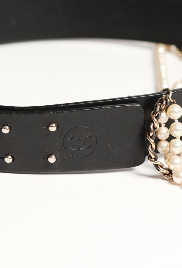 Chanel 2002 Fantasy Pearl Chainlink Belt - 3