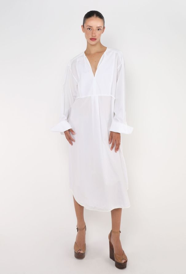 Toteme 2021 Cotton Bib Shirt Dress - 2