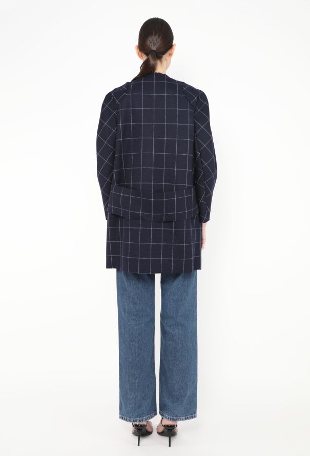 Jacquemus F/W 2014 Checkered Felt Peacoat - 7