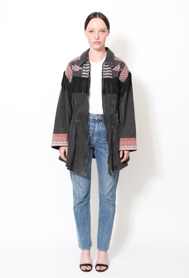 Kenzo '80s Fringed Western Denim Jacket - 3