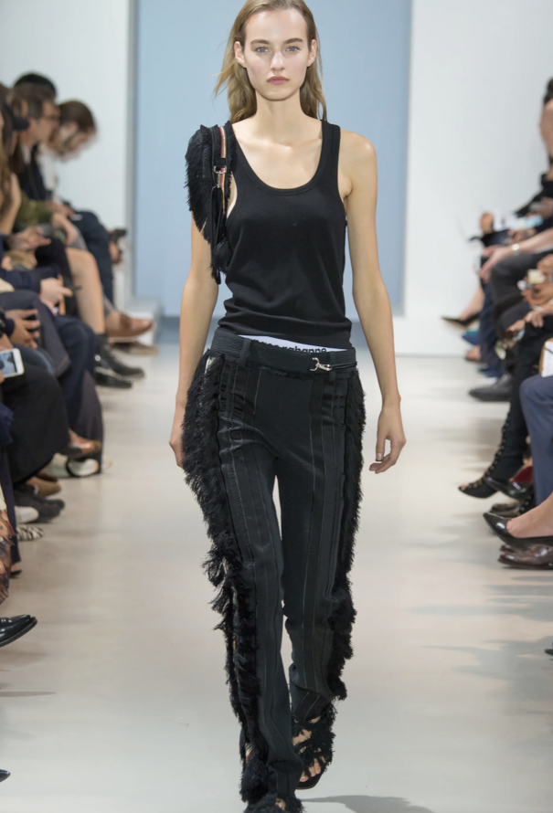 Paco Rabanne S/S 2016 Striped Fringe Trim Ensemble - 3