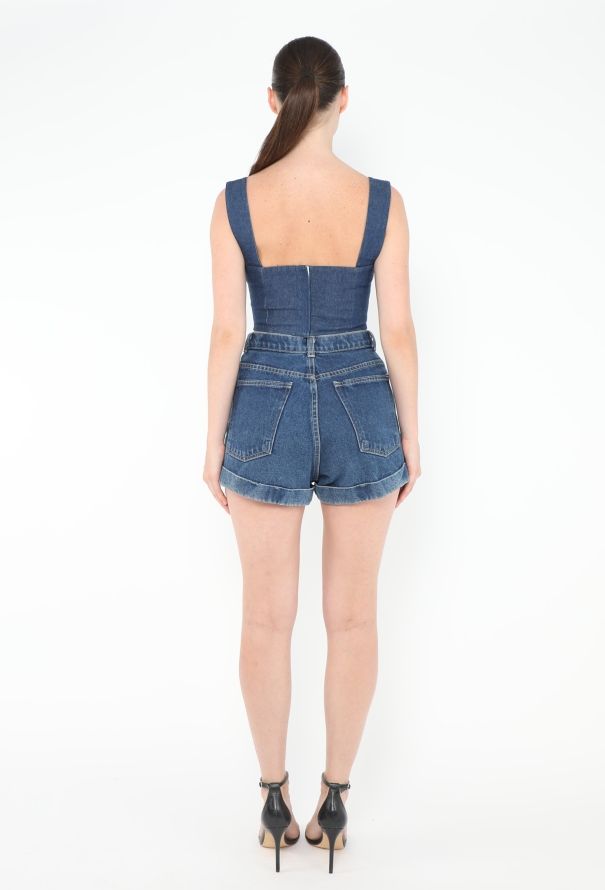 Cacharel '80s Denim Bustier Top - 3