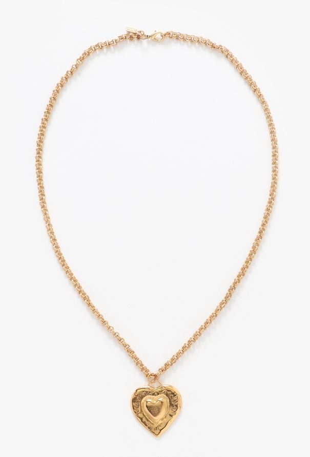 Saint Laurent 1992 Sculpted Heart Sautoir - 1