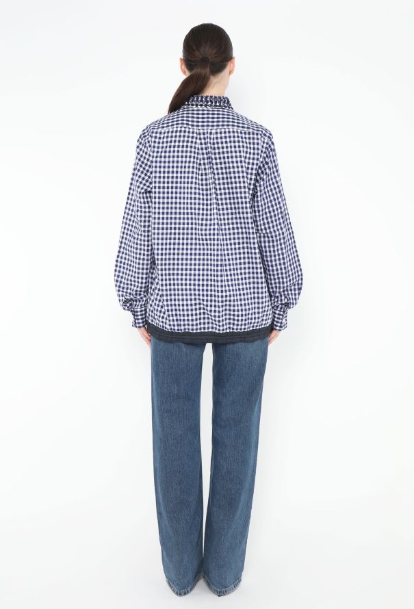 Sacai S/S 2014 Gingham Eyelet Shirt - 5
