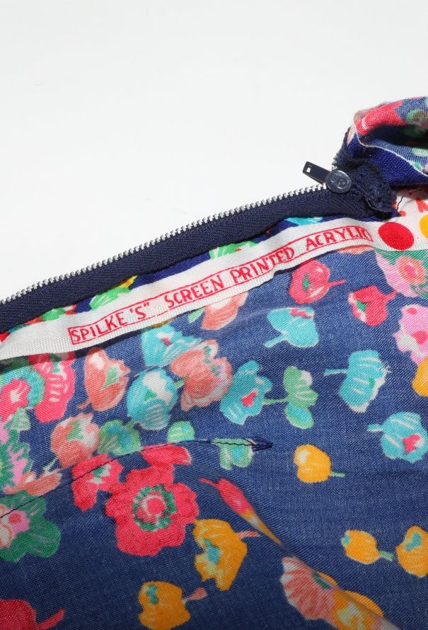 '70s Screen-Printed Floral Dress - 5