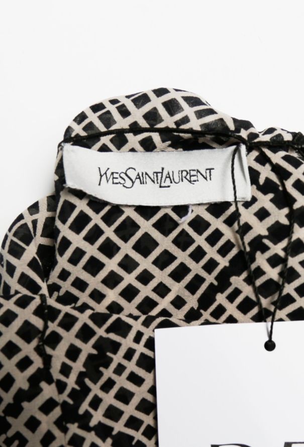 Saint Laurent F/W 2010 Checkered Silk Blouse - 5