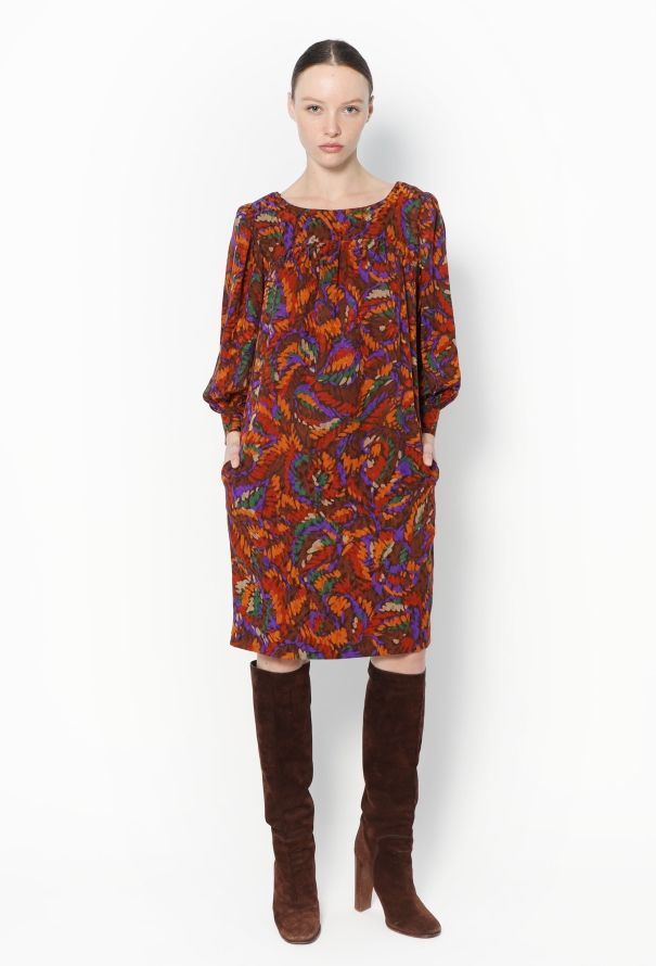 Saint Laurent '70s Printed Silk Dress - 3