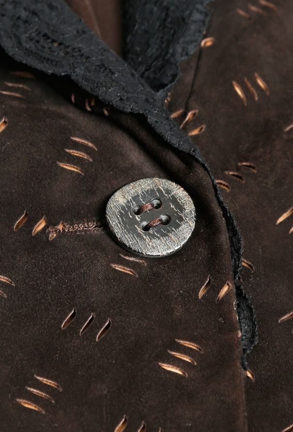 Dior 99 Suede & Lace Trim Blazer - 6