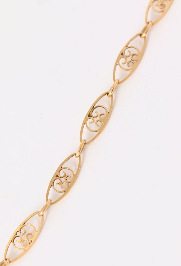 Vintage Fine Jewelry 18k Yellow Gold, Emerald & Diamond Arabesque Necklace - 6