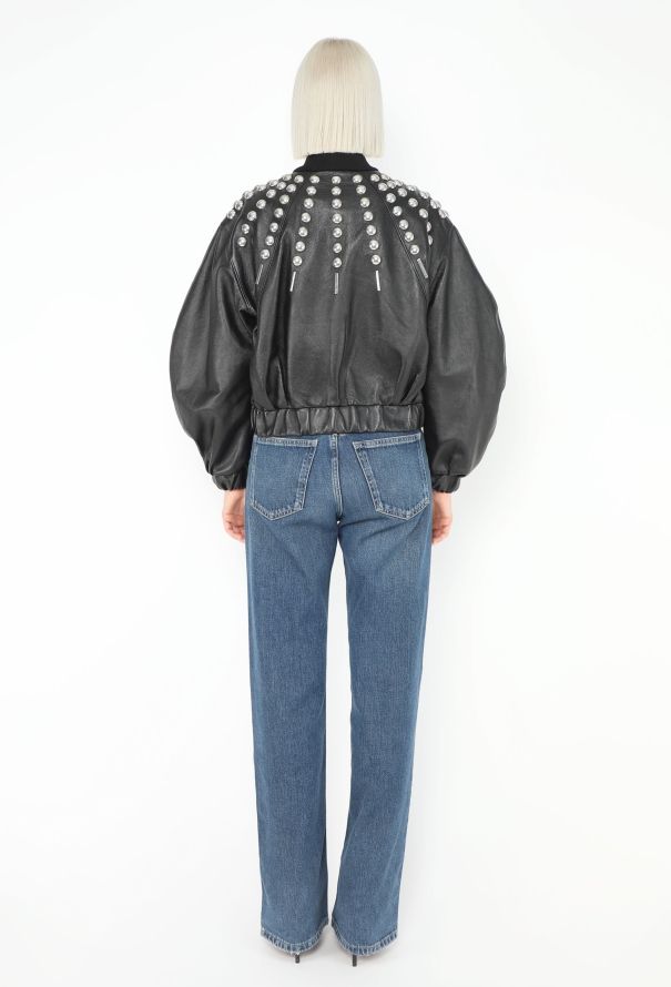 Céline S/S 2019 Studded Lambskin Bomber - 5