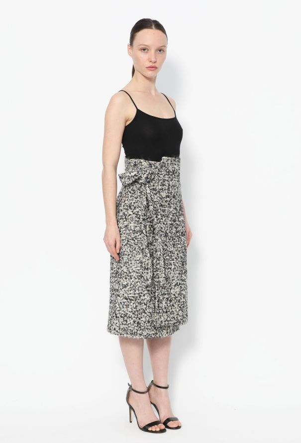 Céline 2014 Bouclé Wrap Skirt - 3