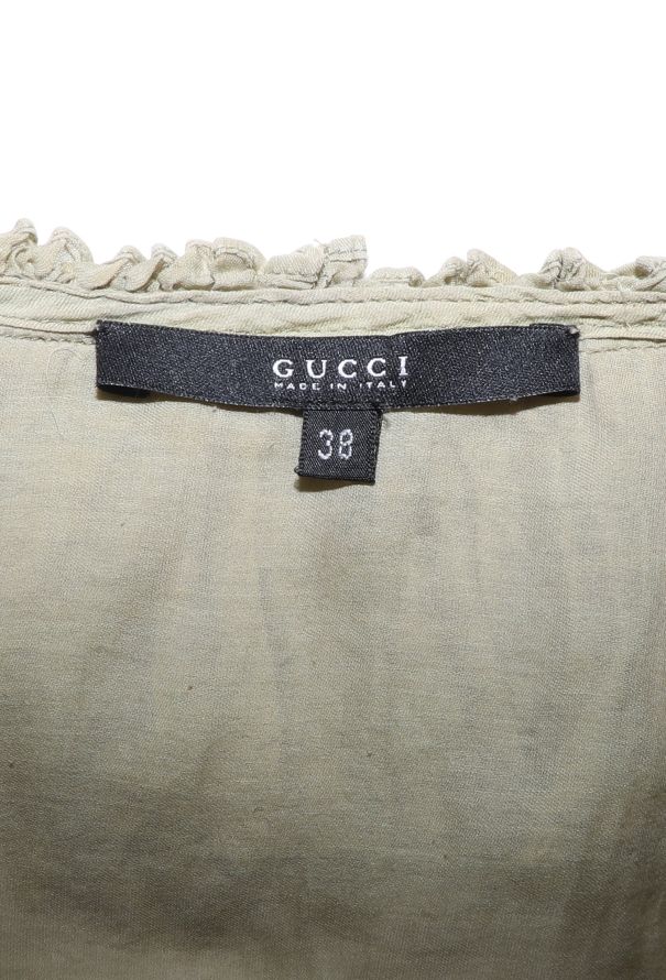Gucci 2002 Frayed Ruffle Blouse - 4