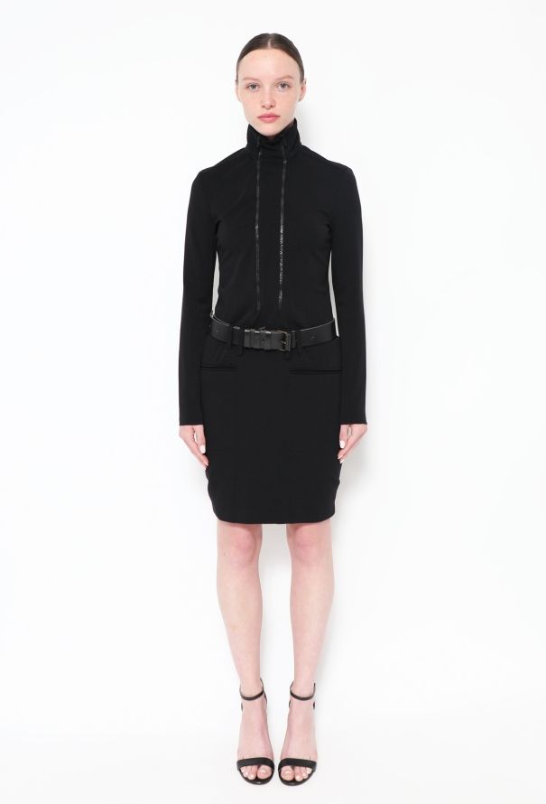 Balenciaga 2000 Le Dix Belted Zip Dress - 2