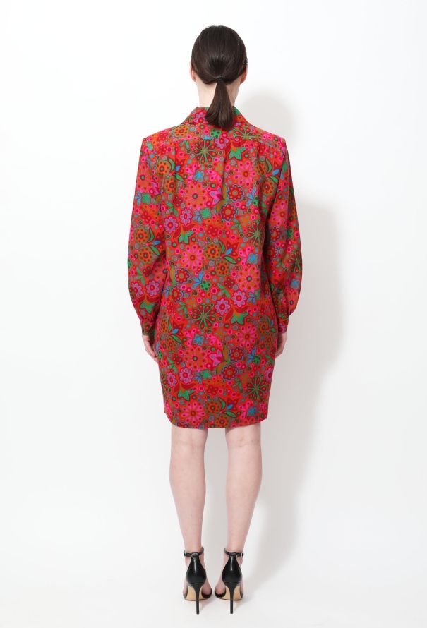 Saint Laurent F/W 1990 Floral Print Tunic Dress - 4