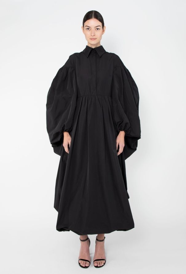 Valentino S/S 2019 Ruched Cape-Sleeve Dress - 4