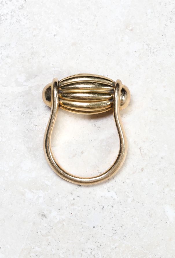 Vintage Fine Jewelry 18k Yellow Gold Gadroon Ring - 4