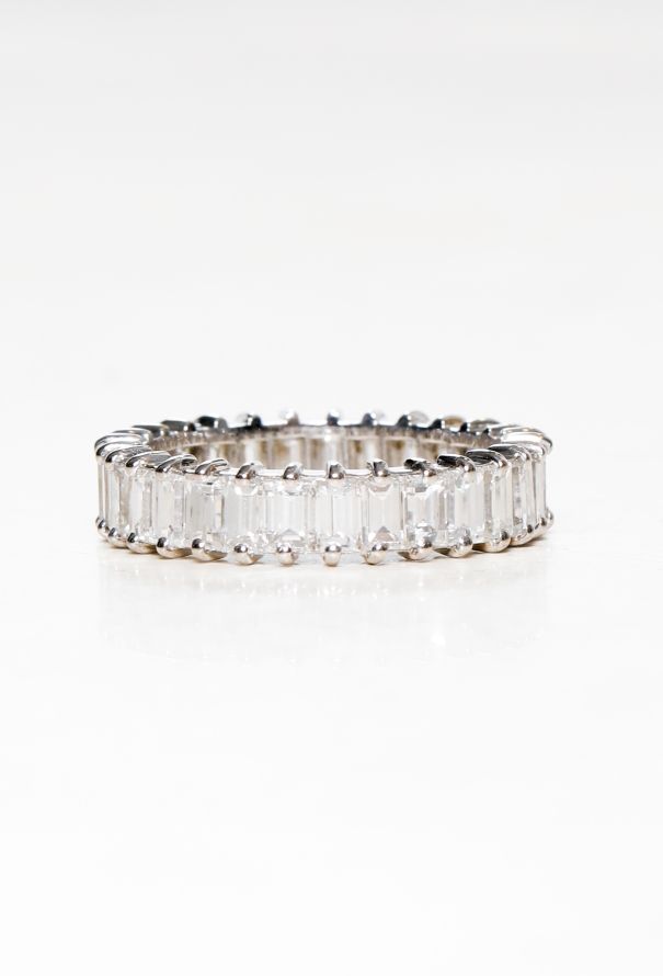 Vintage Fine Jewelry 18k  Gold & Baguette-Cut Diamond Wedding Band - 1