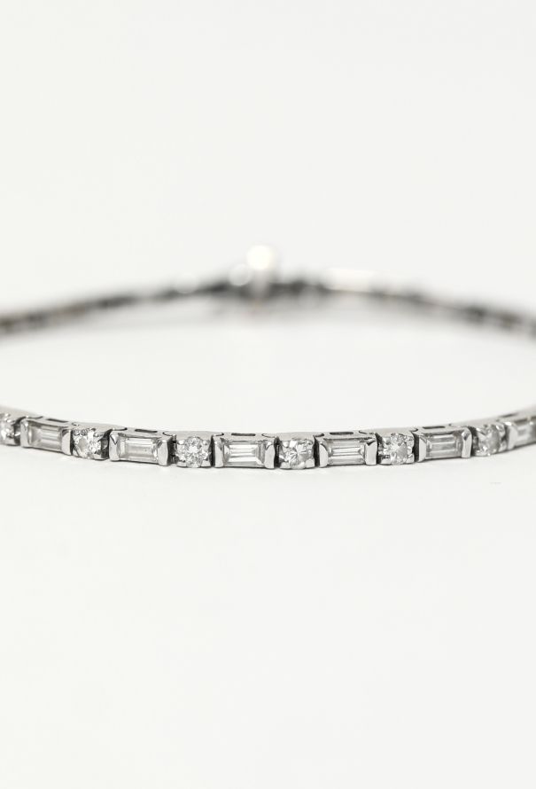 Vintage Fine Jewelry 18k White Gold & Diamond Bracelet - 3