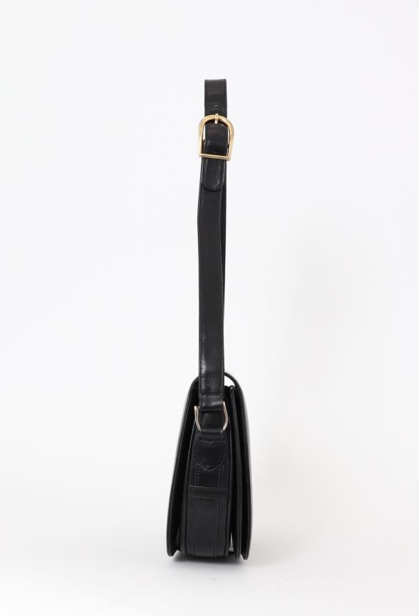 Céline '70s Black Carriage Shoulder Bag - 4
