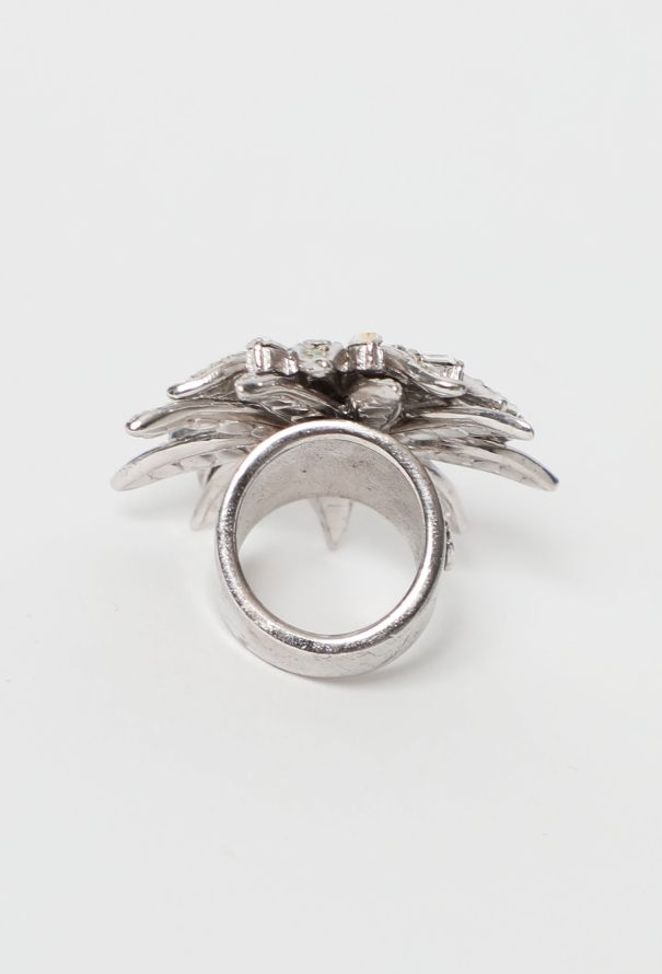 Chanel 2005 Strass Embellished 'CC' Ring - 4