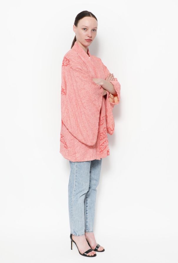 World Treasures Authentic Jacquard Leaf Kimono - 6