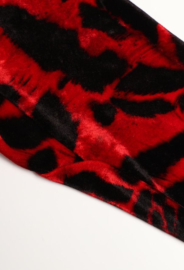 Gianni Versace '90s Velvet Leopard Print Top - 5