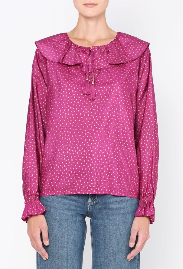 Saint Laurent 1981 Polka Dot Tassel Blouse - 5