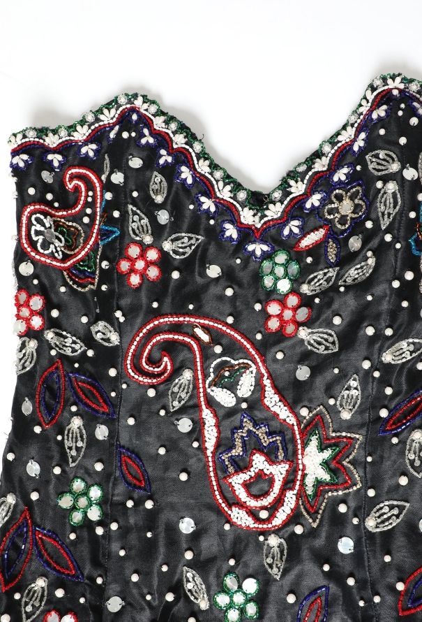 Naeem Khan Embellished Silk Bustier Dress - 7