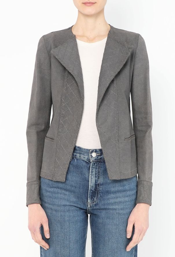 Chanel 2005 Quilted Iridescent Denim Jacket - 5