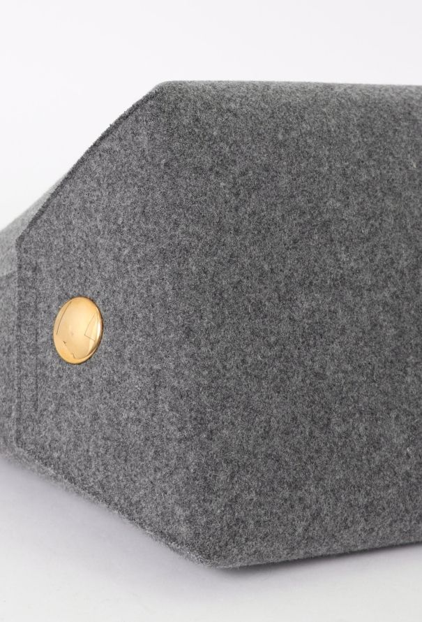 Céline Grey Felt Orb Tote Bag - 9