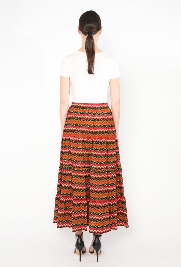 Saint Laurent Vintage Graphic Pleated Skirt - 4