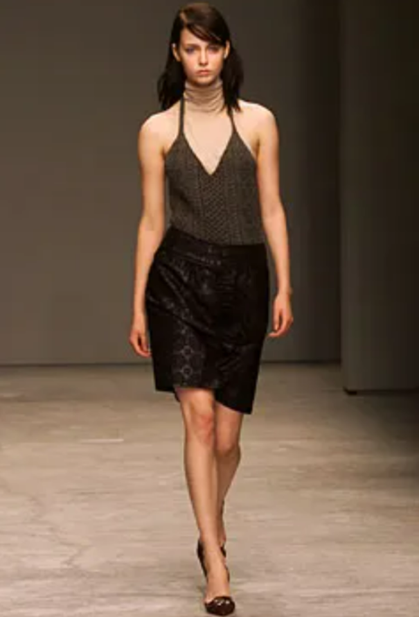 Prada S/S 2002 Brocade Belted Skirt - 2