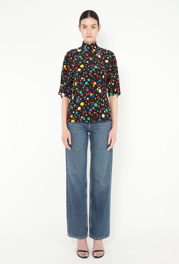 Saint Laurent 2016 Abstract Crêpe Blouse - 2