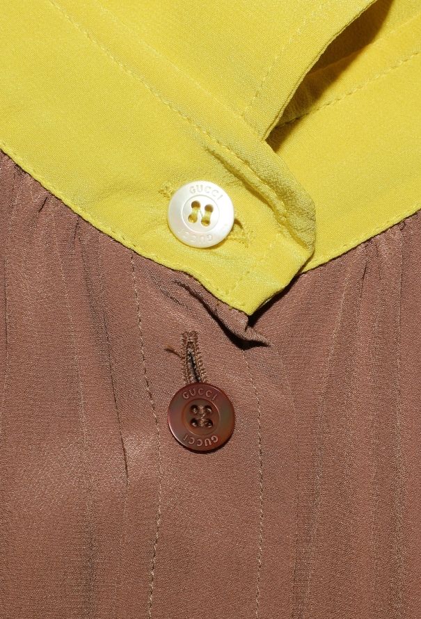 Gucci Resort 2012 Bicolor Silk Blouse - 7