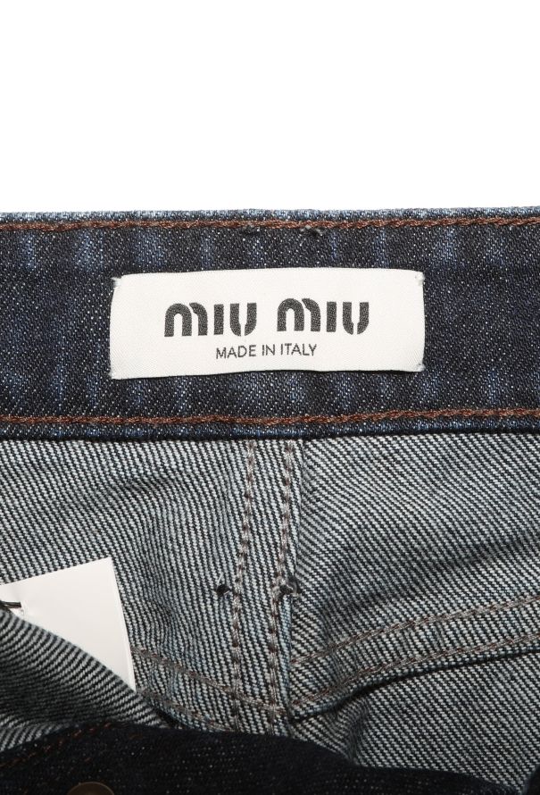Miu Miu S/S 2024 Suede Trim Jeans - 7