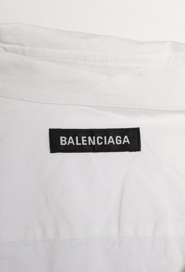 Balenciaga Cotton Embroidered Logo Shirt - 6