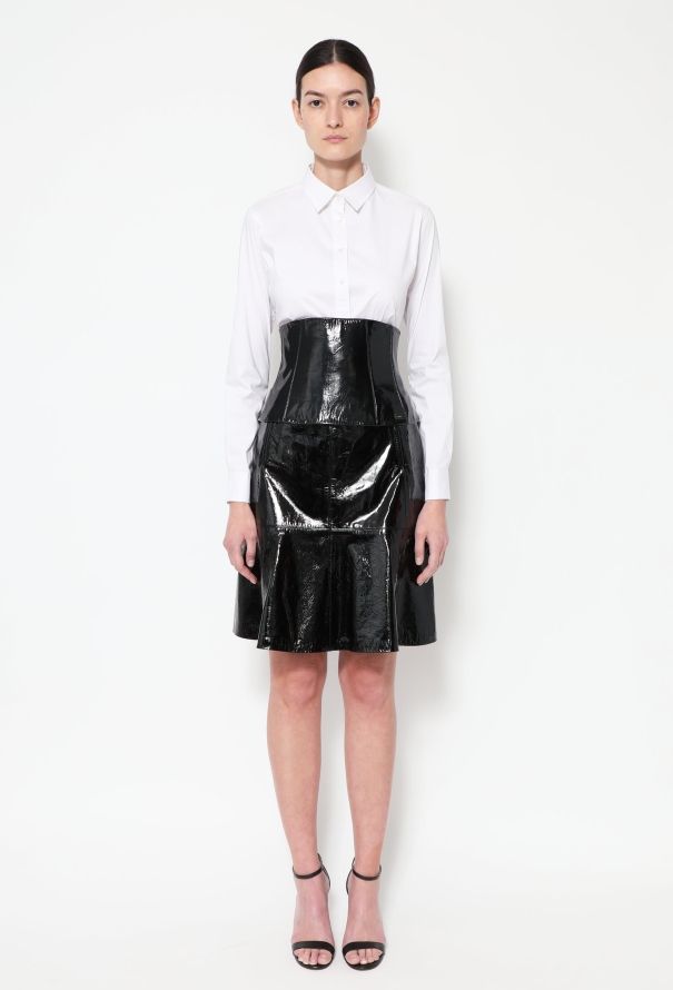 Chanel F/W 2001 Patent Corset Skirt - 1