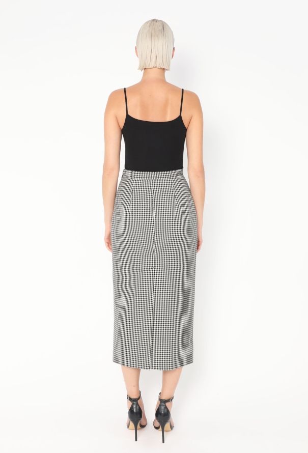Miu Miu 2016 Checkered Midi Skirt - 4