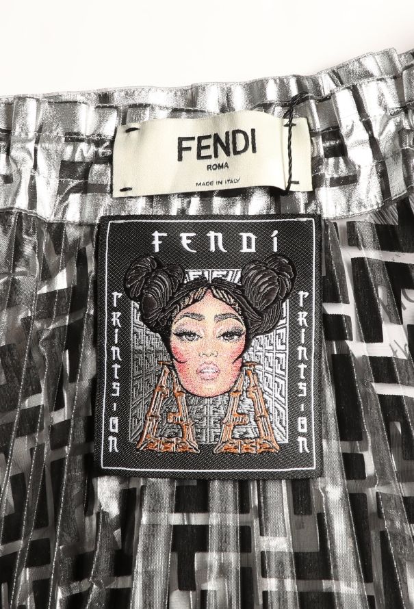 Fendi 2019 x Nicki Minaj Metallic Pleated Skirt - 5