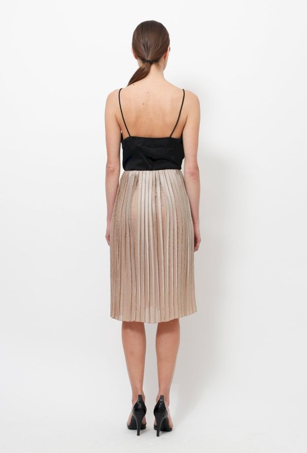 Saint Laurent Iridescent Pleated Skirt - 4