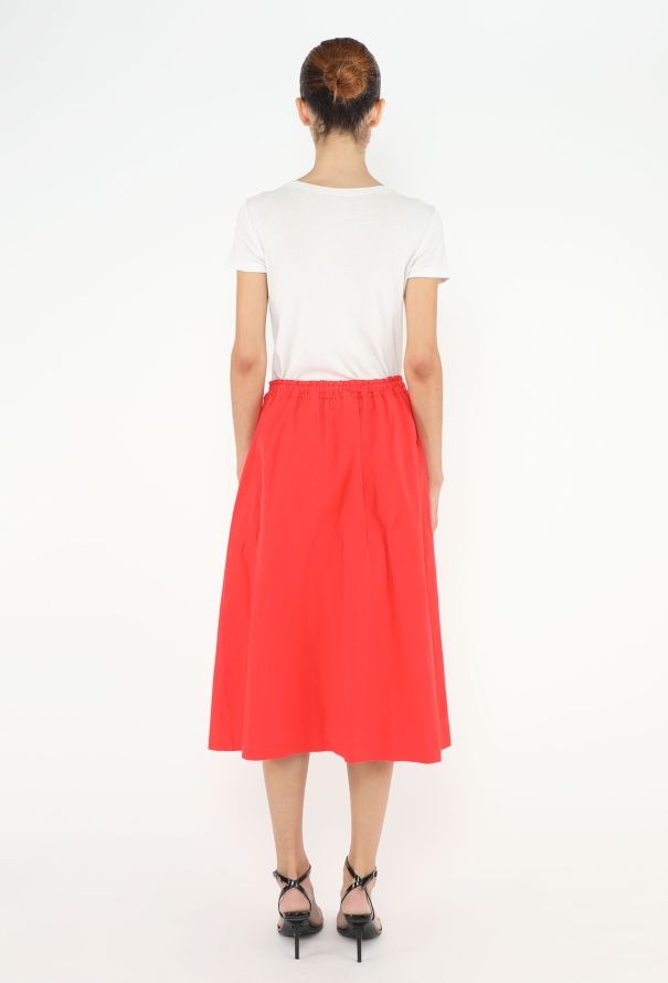 Céline Vintage Belted Poplin Skirt - 4