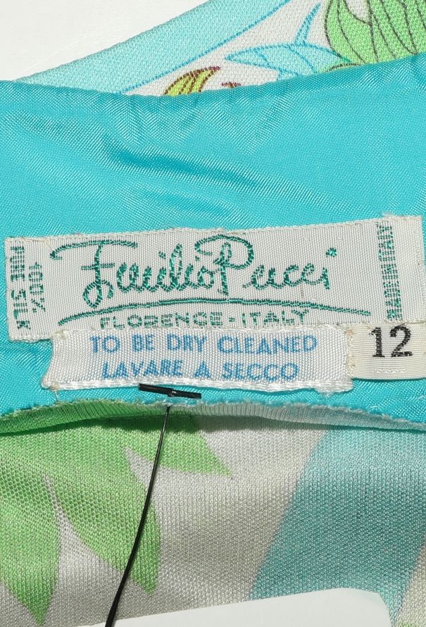 Emilio Pucci Early '70s Floral Printed Silk Dress - 5