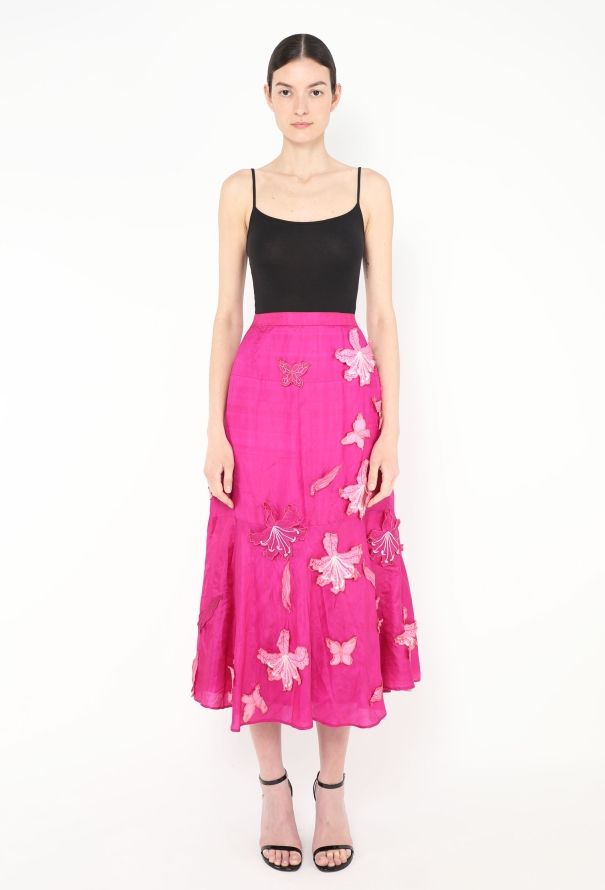 Thea Porter RARE Couture 1973 Silk Appliquée Ensemble - 2