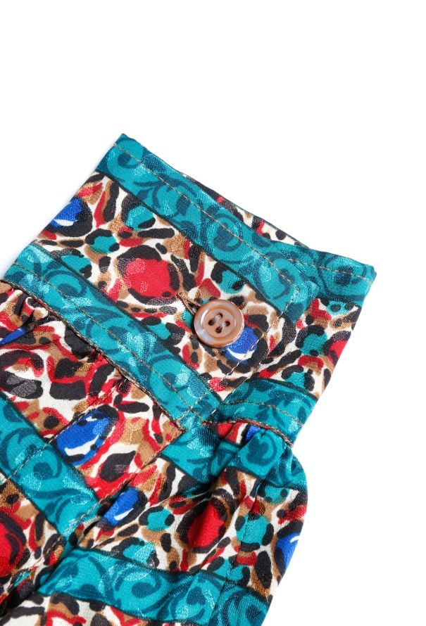 Saint Laurent F/W 1984 Printed Silk Lavallière Dress - 6