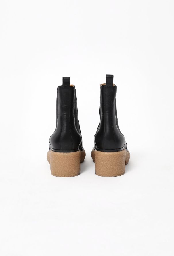 Hermès Platform Leather Chelsea Boots - 5