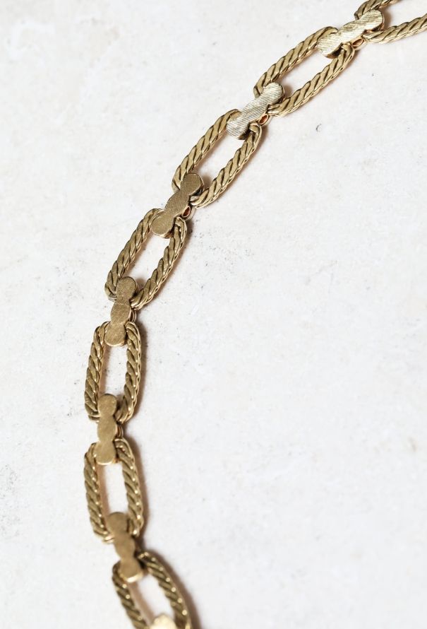 Vintage Fine Jewelry 18k Gold & Diamond Chainlink Necklace - 4