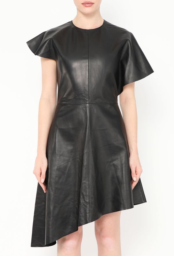Loewe 2022 Asymmetrical Lambskin Dress - 3