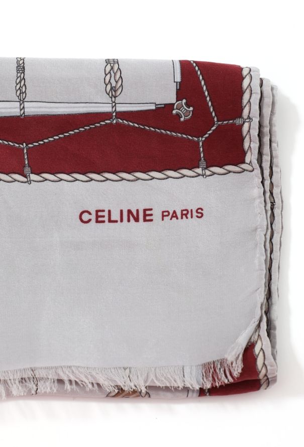 Céline Vintage Silk Graphic Printed Scarf - 5