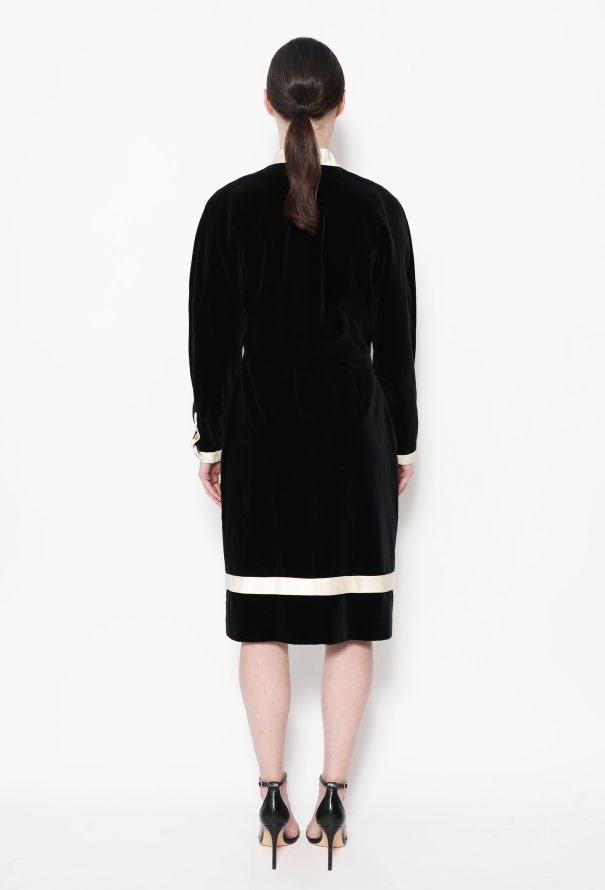 Chanel Timeless F/W 1986 Velvet 'CC' Dress - 4